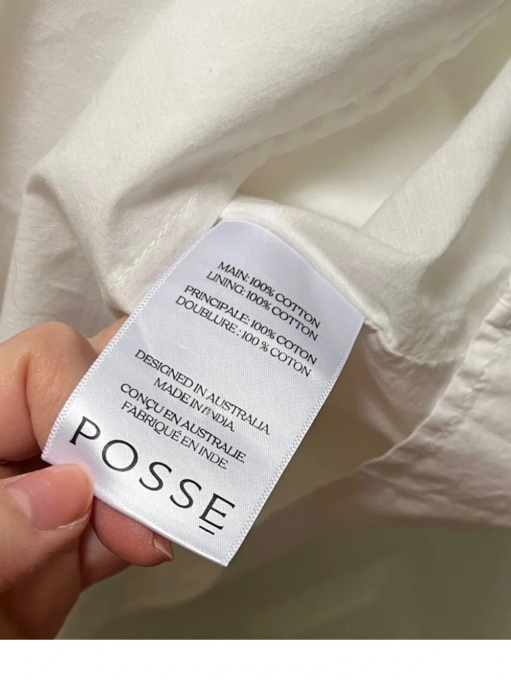 Posse Cecilia mini Shift Dress White Lace Trim cotton - small - Picture 4 of 4